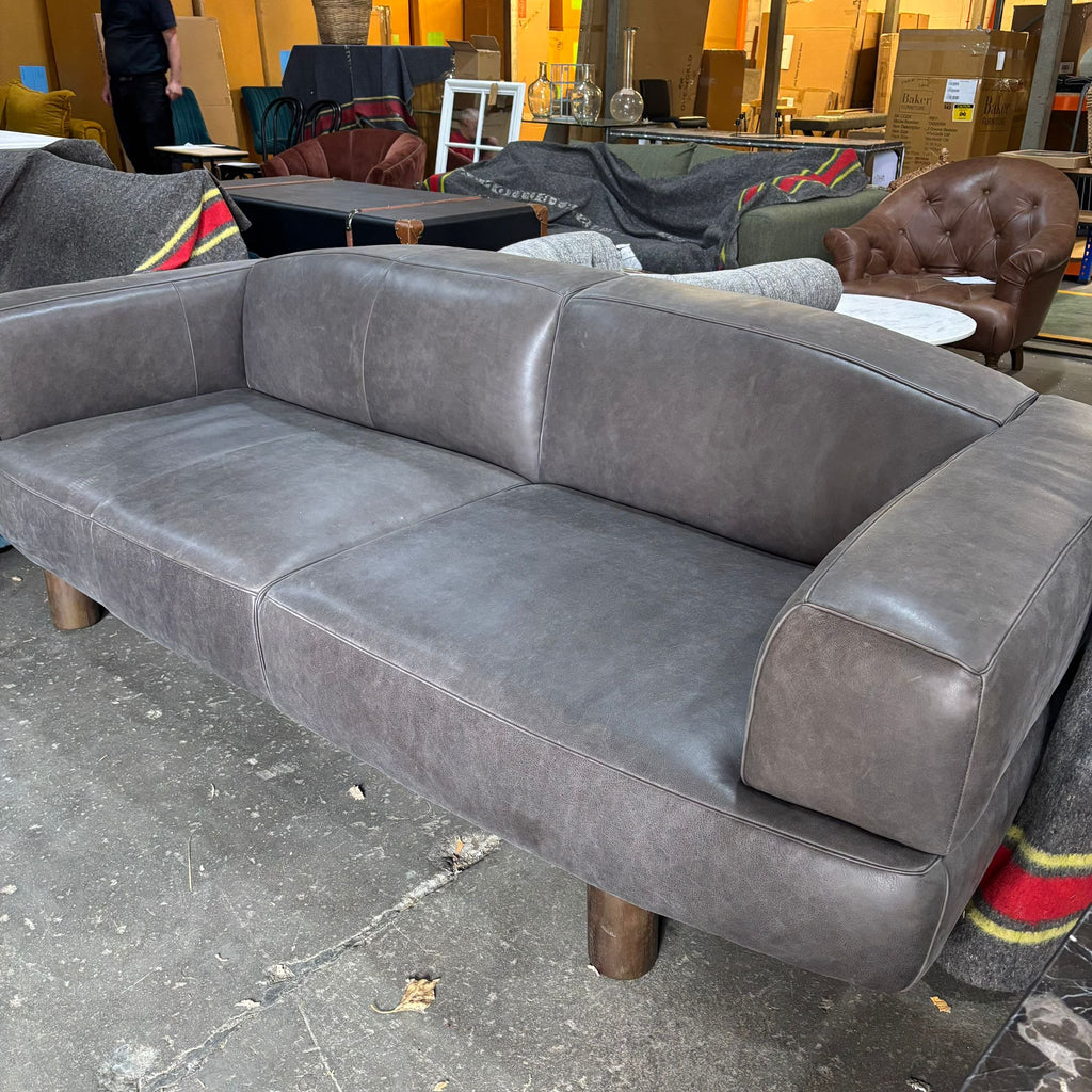 Asymmetry Three Seat Sofa in Leather CLEARANCE