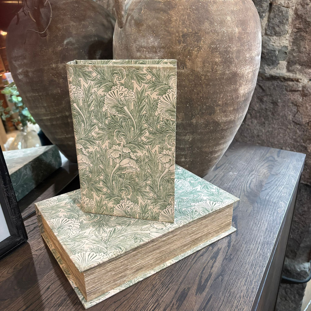 Set of Two Floral Book Boxes