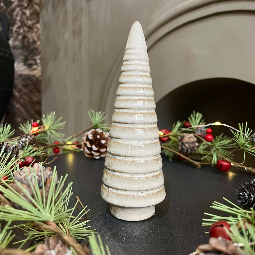 Beige Mottle Ceramic Tree Decoration - Size Choice | Annie Mo's