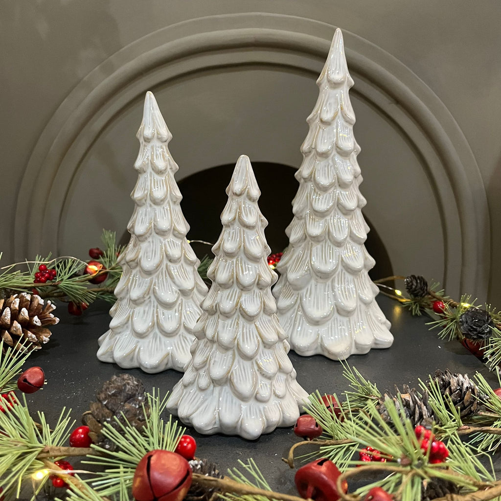 Glazed Ceramic Layered Christmas Tree - Size Choice