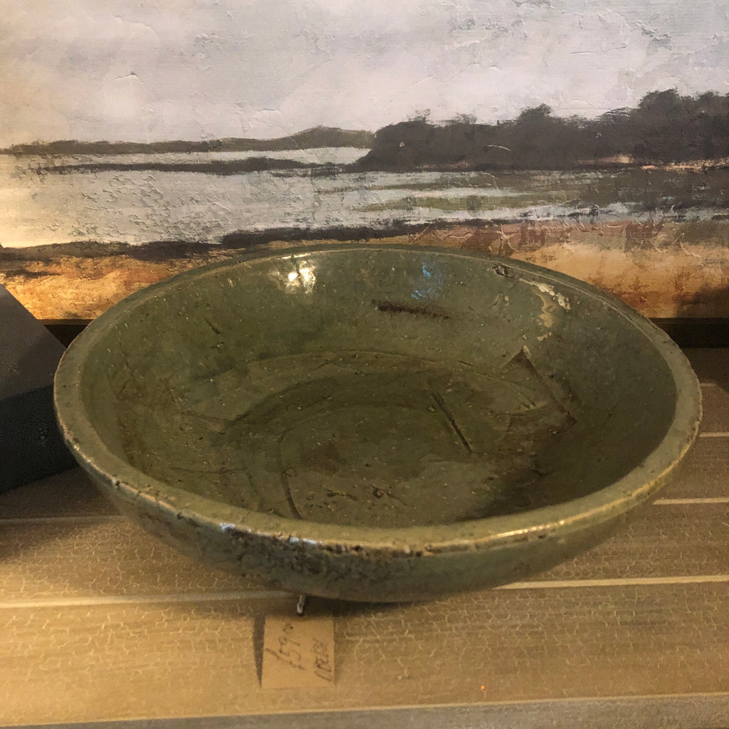 Moss Glazed Bowl 37cm