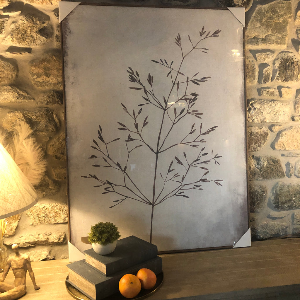 Set of Two Autumnal Trees on Canvas 120cm