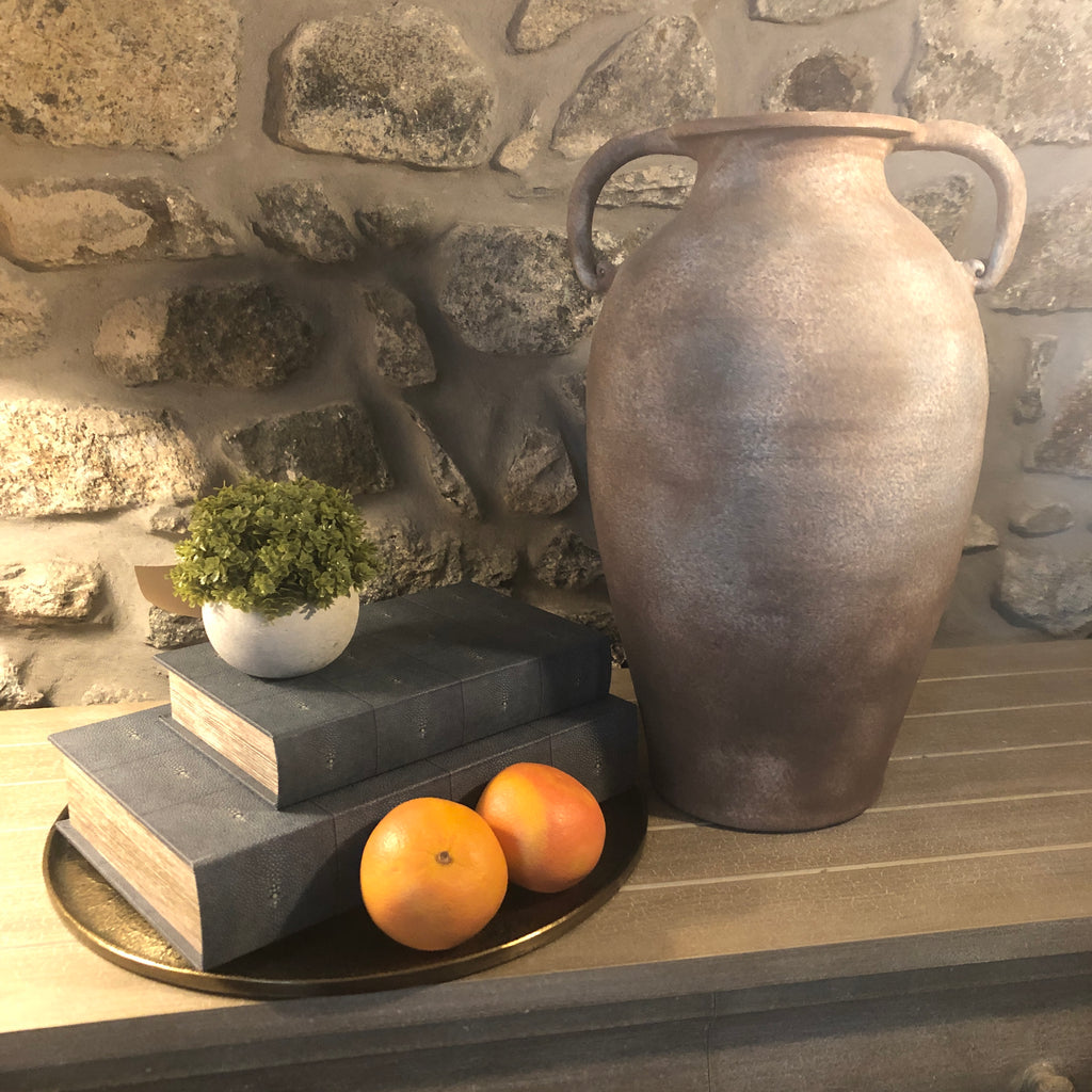 Mottled Effect Rustic Ceramic Vase 50cm