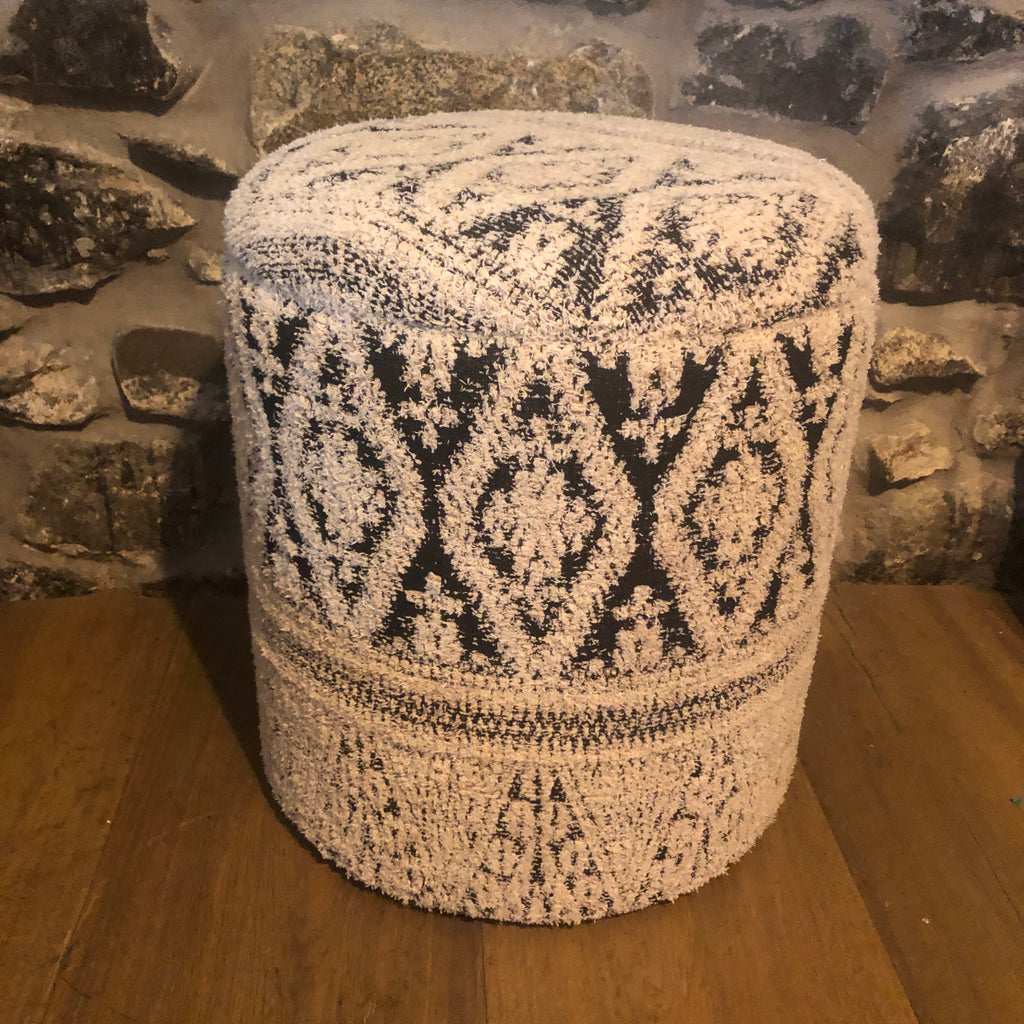 Patterned Occasional Storage Stool 45cm