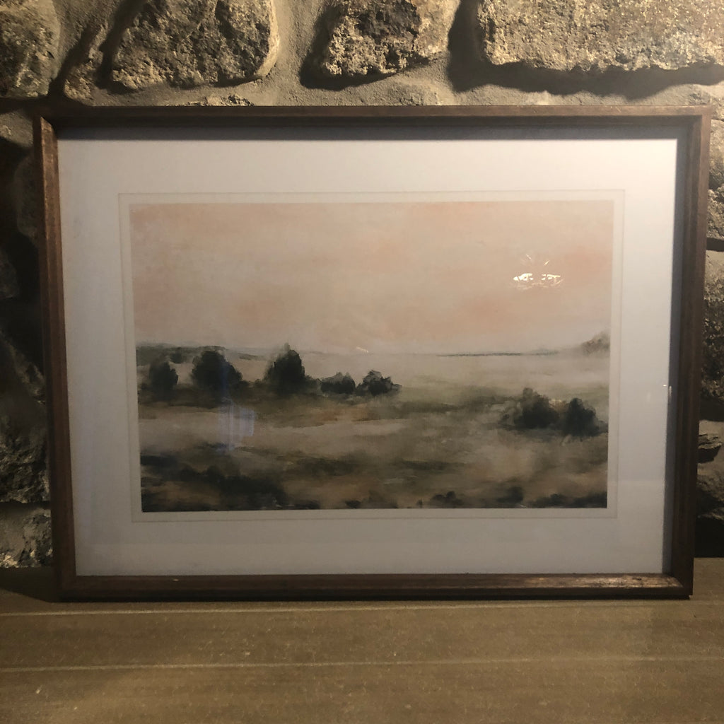 Set of Two Framed Shore Line Wall Prints 70cm