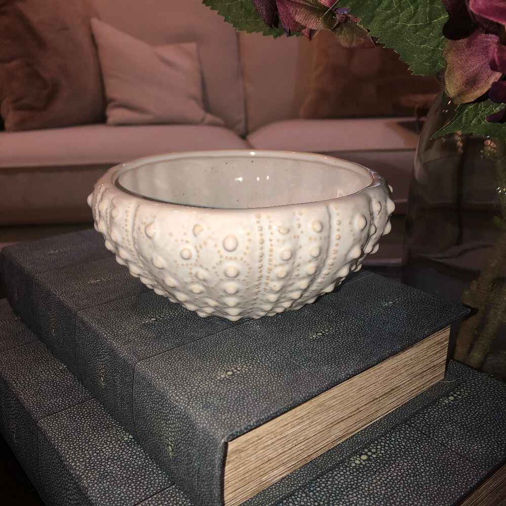 Small White Urchin Bowl