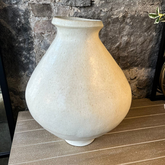 Organic Shaped Large Cream Vase 47cm