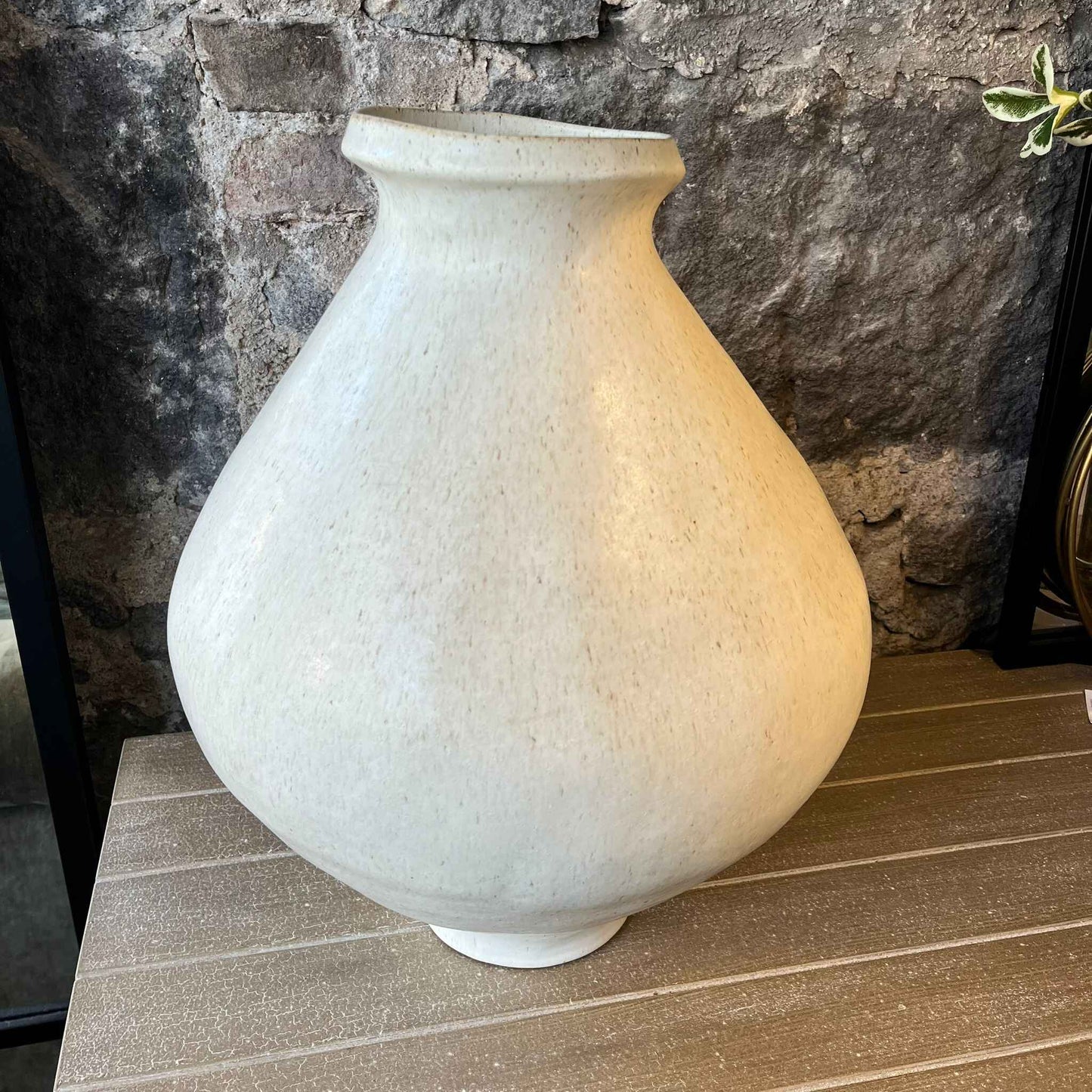 Organic Shaped Large Cream Vase 47cm