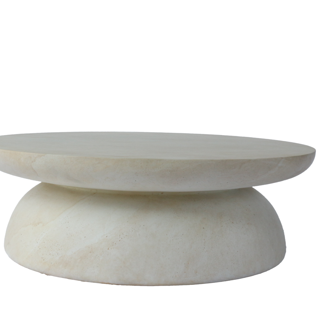 Abigail Ahern Diablo Coffee Table (Light Travertine) 90cm