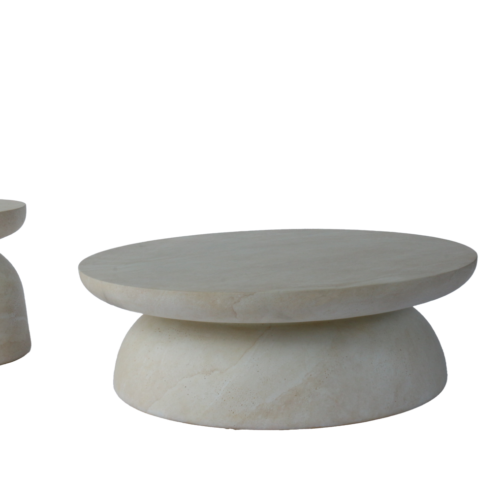 Abigail Ahern Diablo Coffee Table (Light Travertine) 90cm