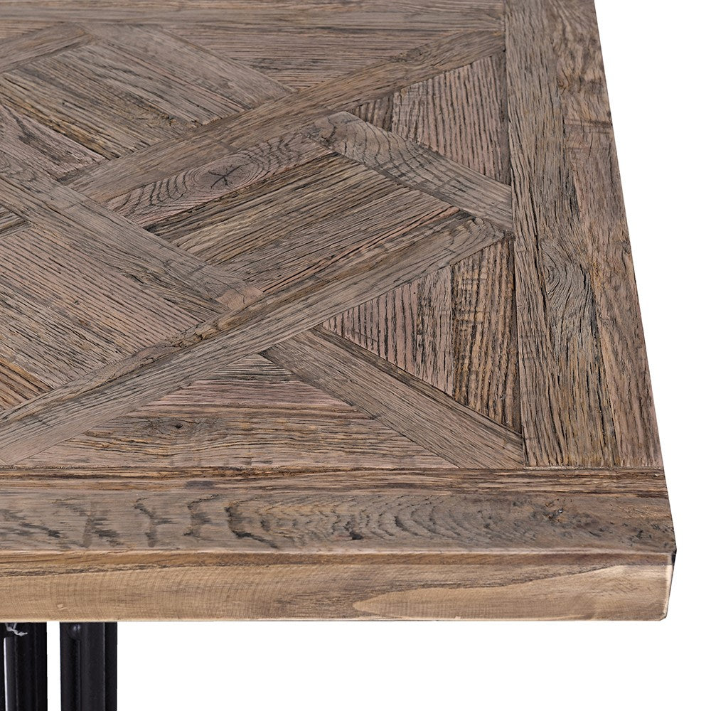 Iron and Parquet Bistro Table 80cmB