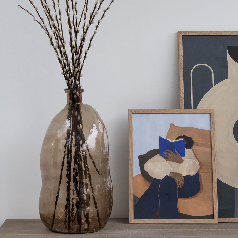 Claymore Tall Glass Vase 50cm