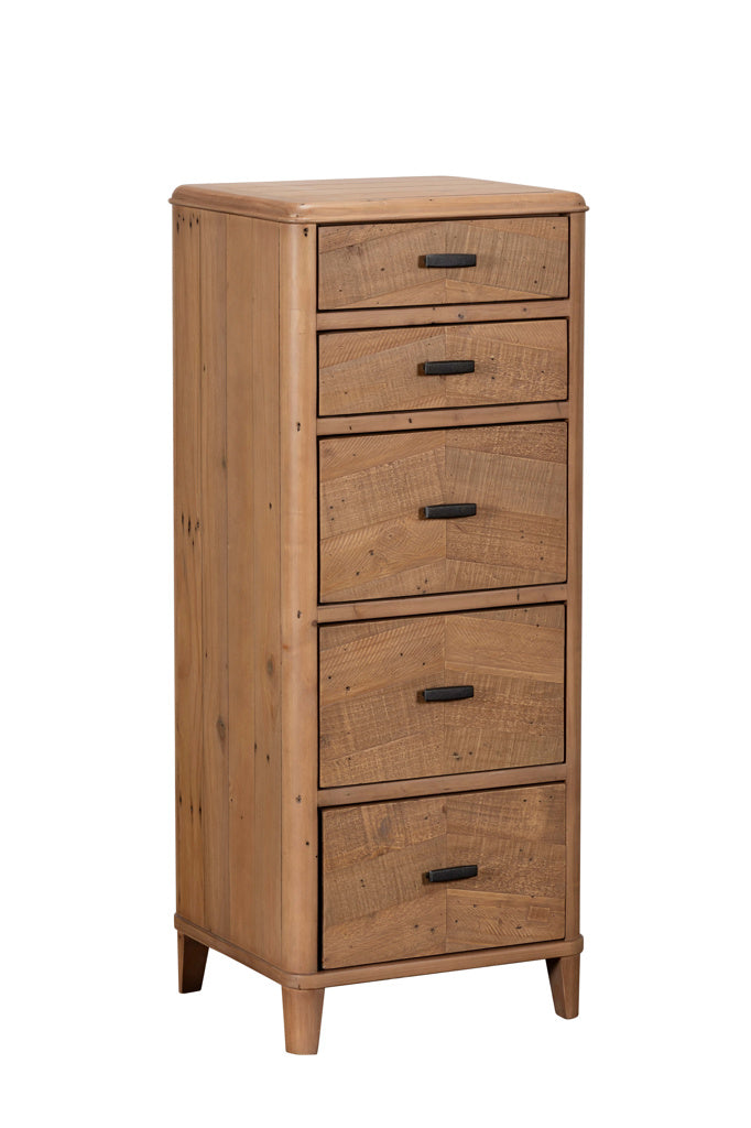 Jude Wooden Tall Drawer Chest of Drawers 50cm Wide