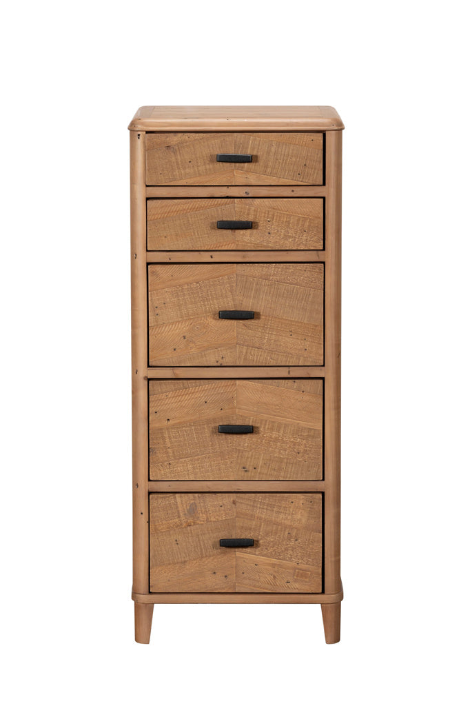Jude Wooden Tall Drawer Chest of Drawers 50cm Wide