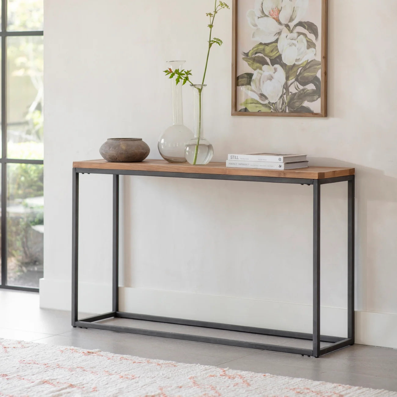 Lockhart Washed Recycled Teak Console Table 135cm | Annie Mo's
