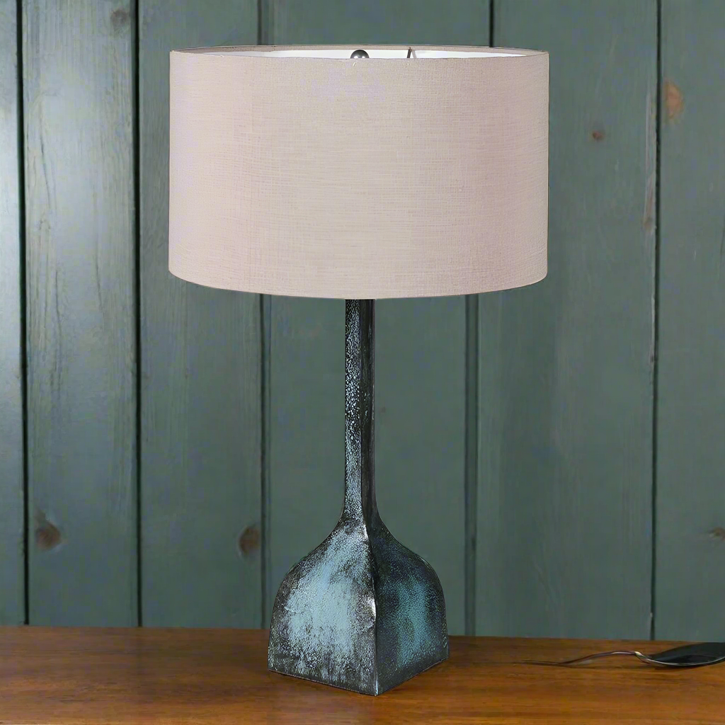Jade Metal Lamp with Shade