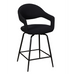 Jasmine Black Boucle Counter Height Bar Stool | Annie Mo's