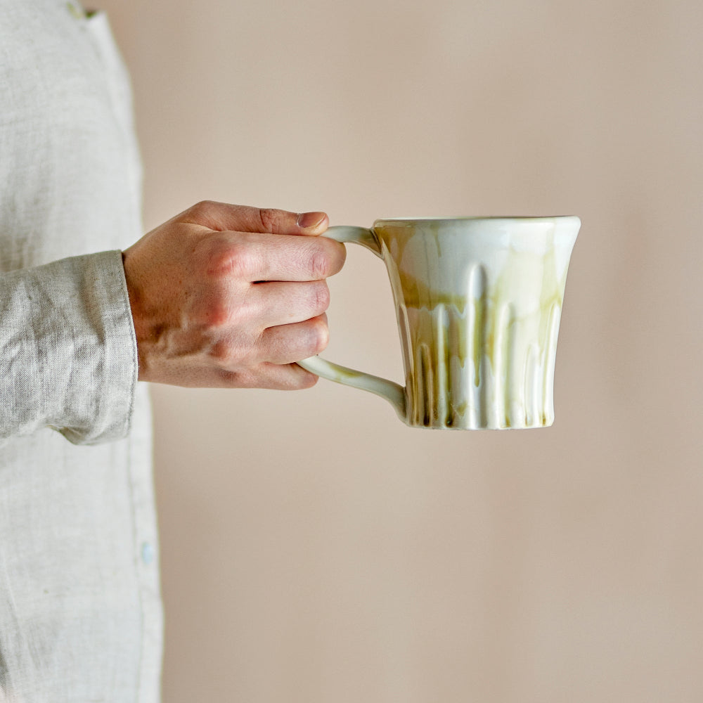 Joseph Mug, Green, Stoneware