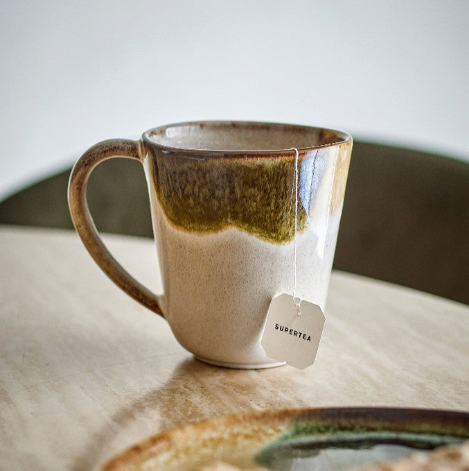 Jules Mug, Green, Stoneware