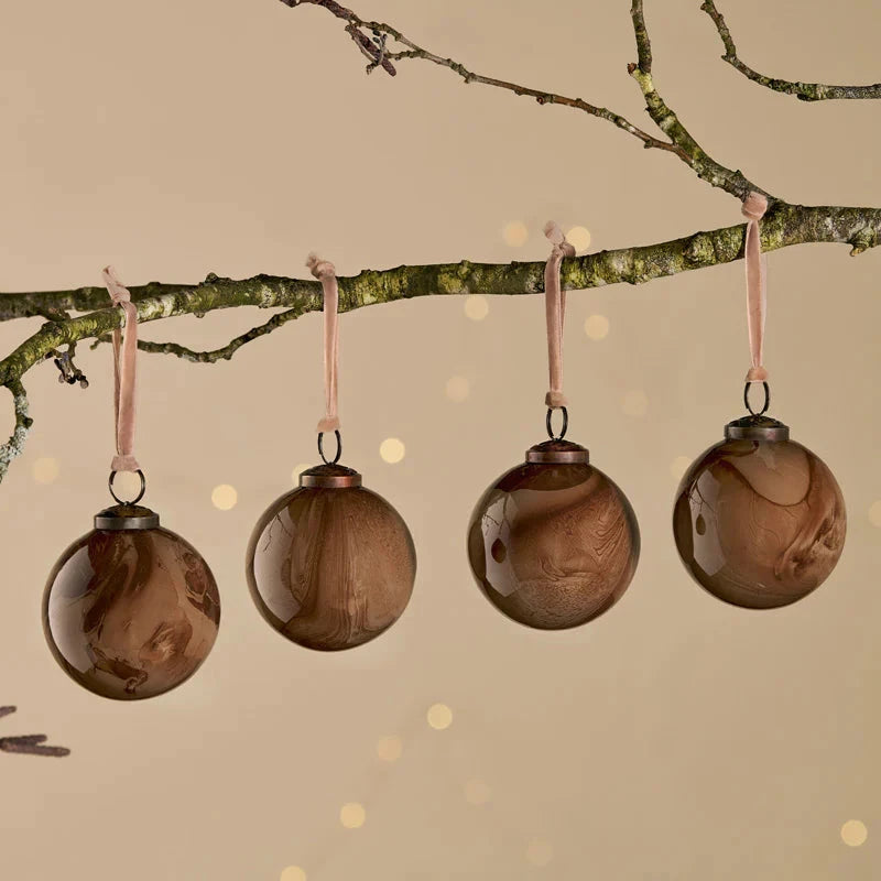Kancha Baubles - Mocha (Set of Four) 8cm | Annie Mo's