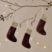 Karru Cotton Velvet Mini Stocking - Rich Mocha - (Set of 3) 13cm