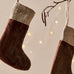 Karru Cotton Velvet Mini Stocking - Rich Mocha - (Set of 3) 13cm