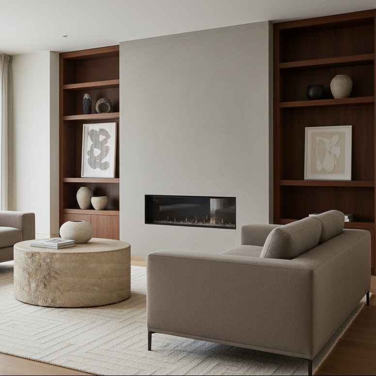 Kraft Coffee Table with Textured Side 81cm | Annie Mo's