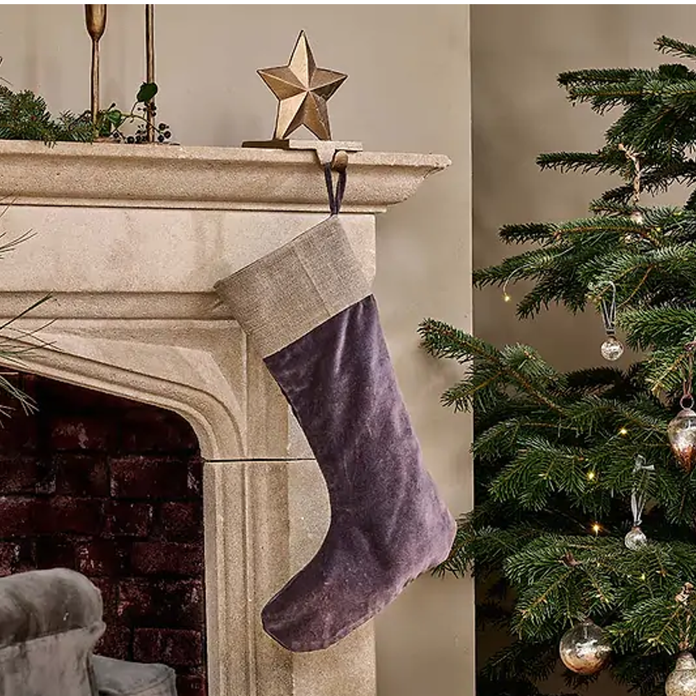 Karru Cotton Velvet Stocking - Charcoal | Annie Mo's