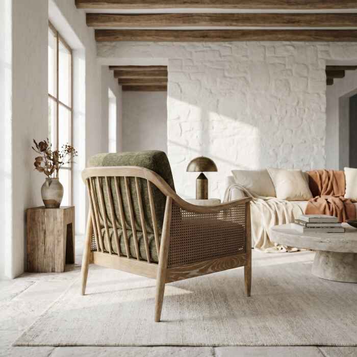 Keiichi Chadlington Accent Chair in Bottle Green-D