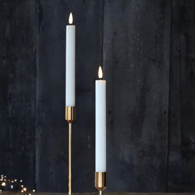 LED Dinner Candle Set of Two - White-B