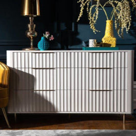 Lily Six Drawer Wide Chest of Drawers