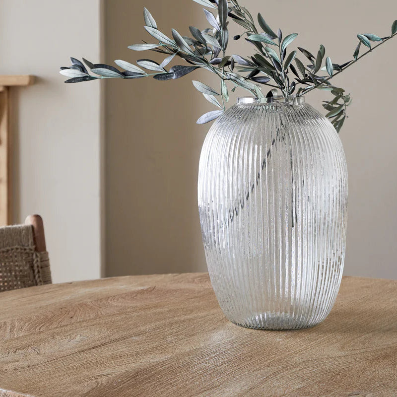 Linsy Ribbed Glass Vase - Size Choice | Annie Mo's F
