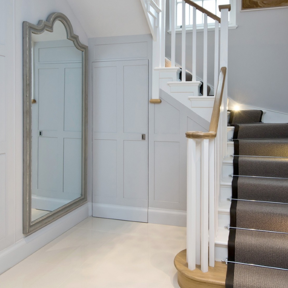 Large Distressed Grey Floor Mirror 229cm | Annie Mo's