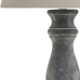 Large Grey Candlestick Table Lamp With Linen Shade 72cm