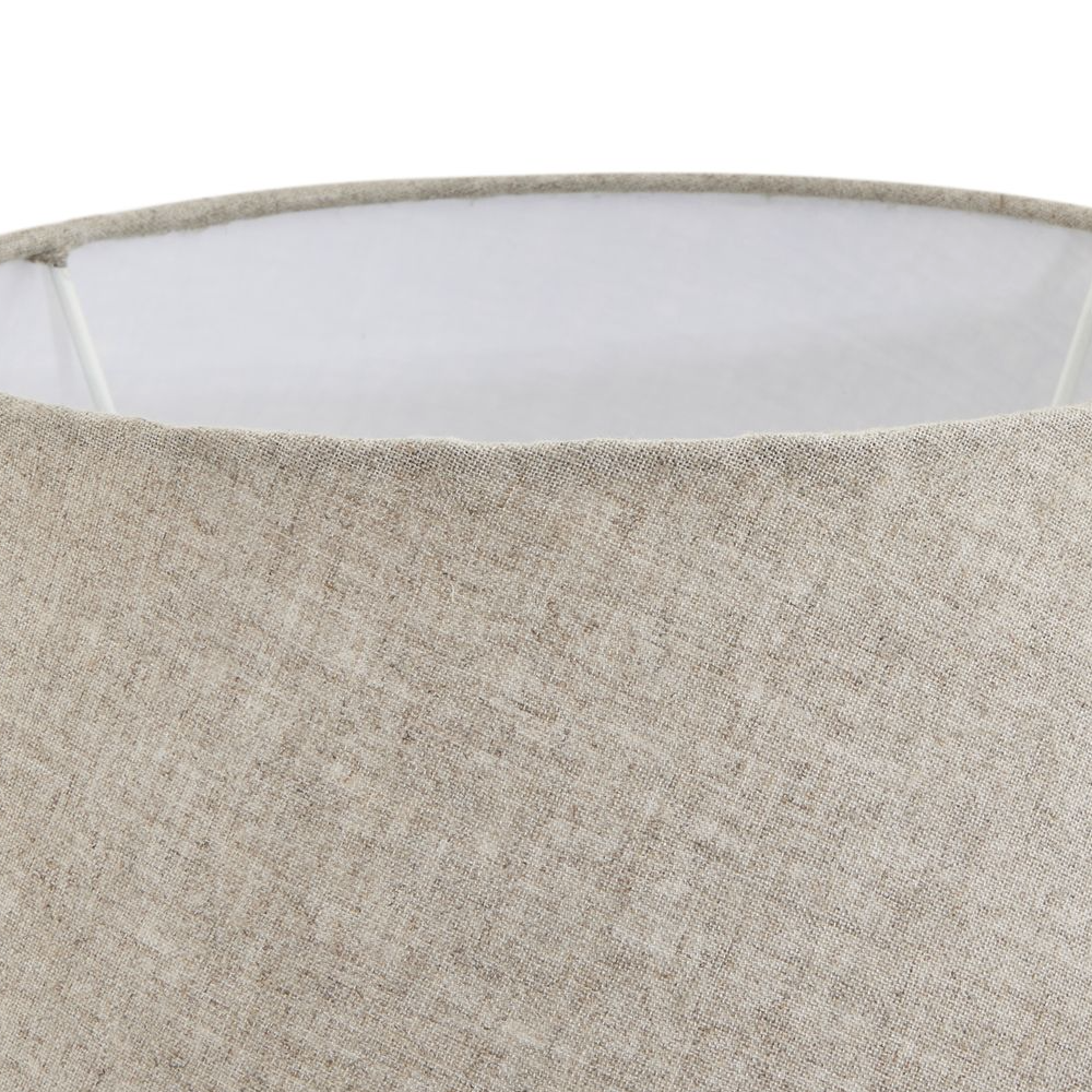 Large Grey Candlestick Table Lamp With Linen Shade 72cm