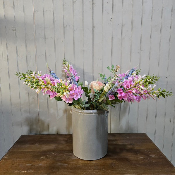 Large Light Grey Pottery Planter 36cm D