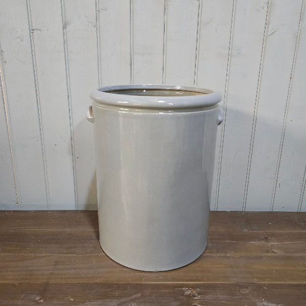 Large Light Grey Pottery Planter 36cm F