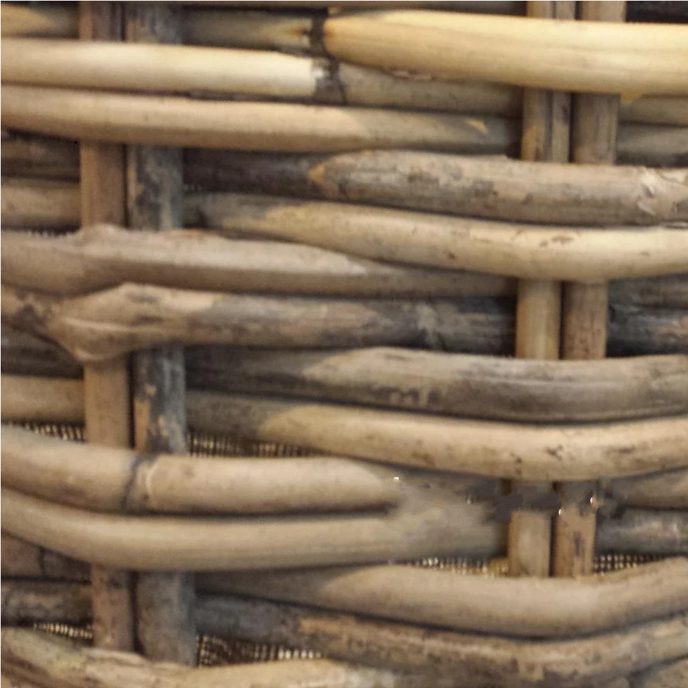 Large Round Rattan Wheeled and Lined Baskets - Size Choice