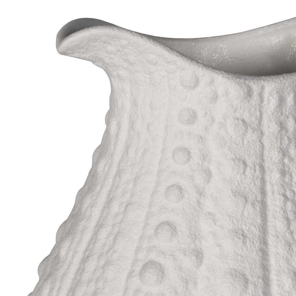 Large White Matte Urchin Jug 23cm | Annie Mo's-B
