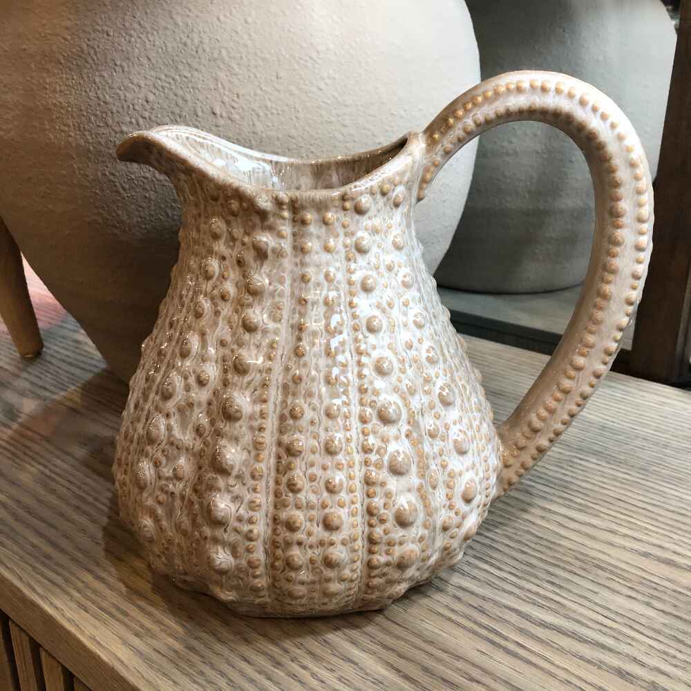 Large Taupe Glazed Urchin Jug