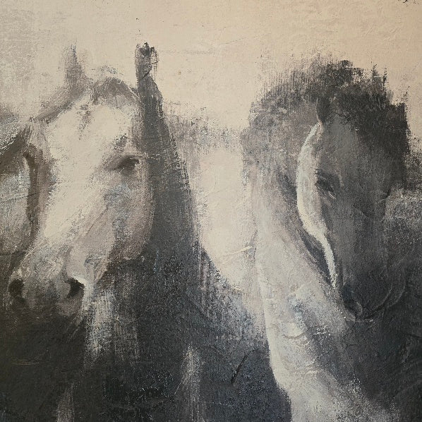 Large Wild Horses Framed Canvas 3