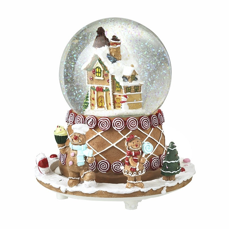 Led Gingerbread Snowglobe With House 16cm | Annie Mo's