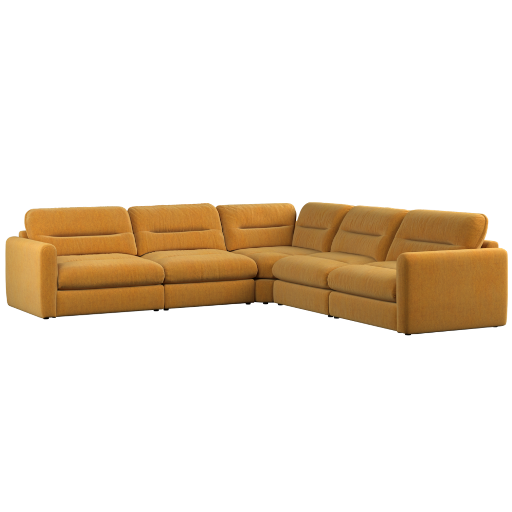 Lilo Five Pieced Closed Corner Sofa | Fabrics | Annie Mo's