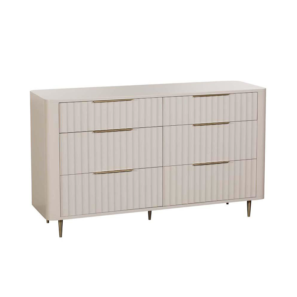 Lily Six Drawer Wide Chest of Drawers