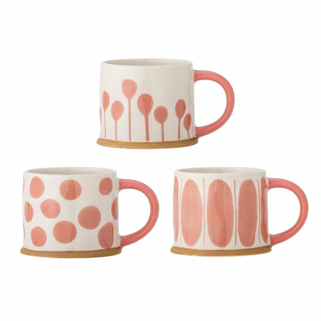 Linora Mug, Rose, Stoneware - Style Choice-B