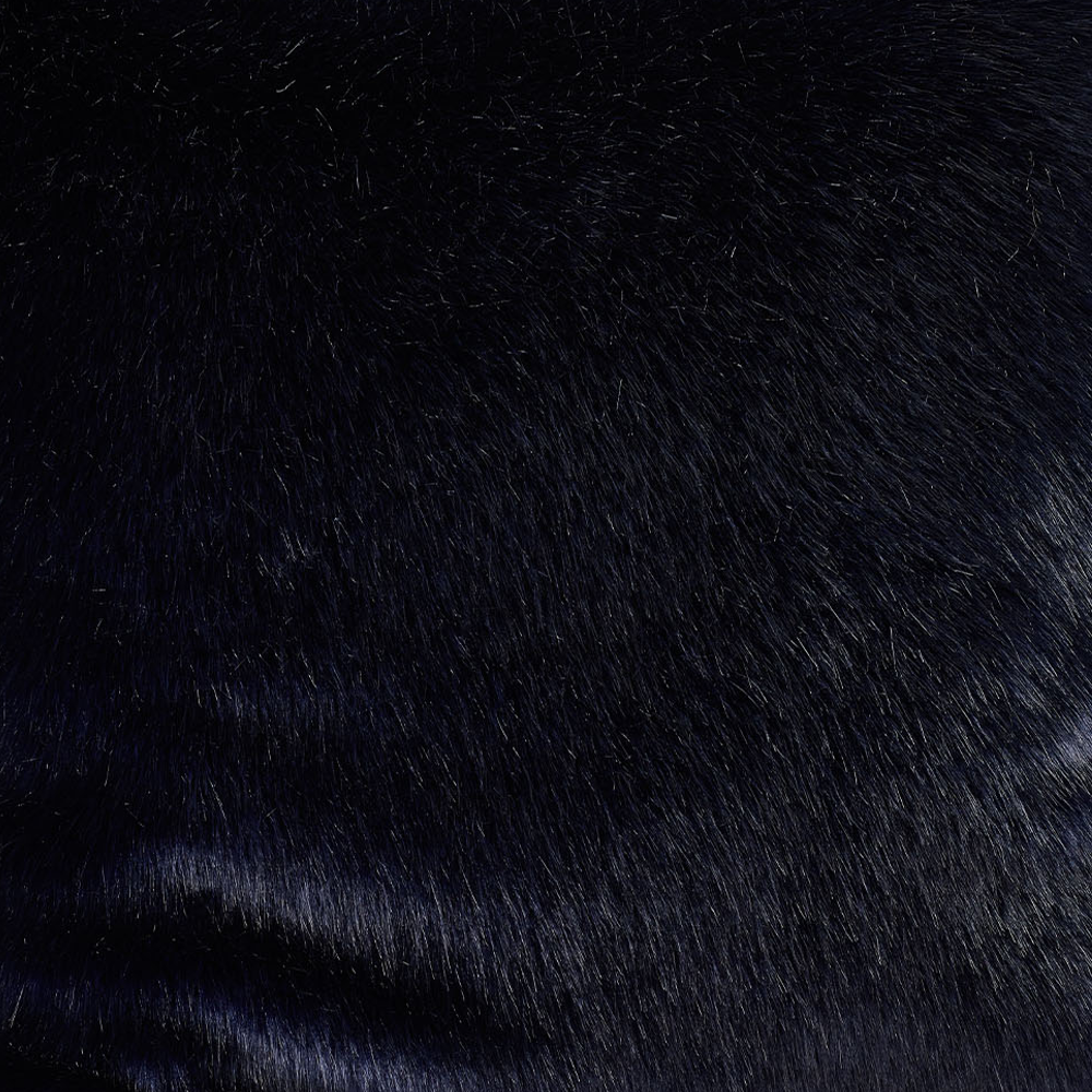 London Navy Faux Fur Cushions - Size Choice