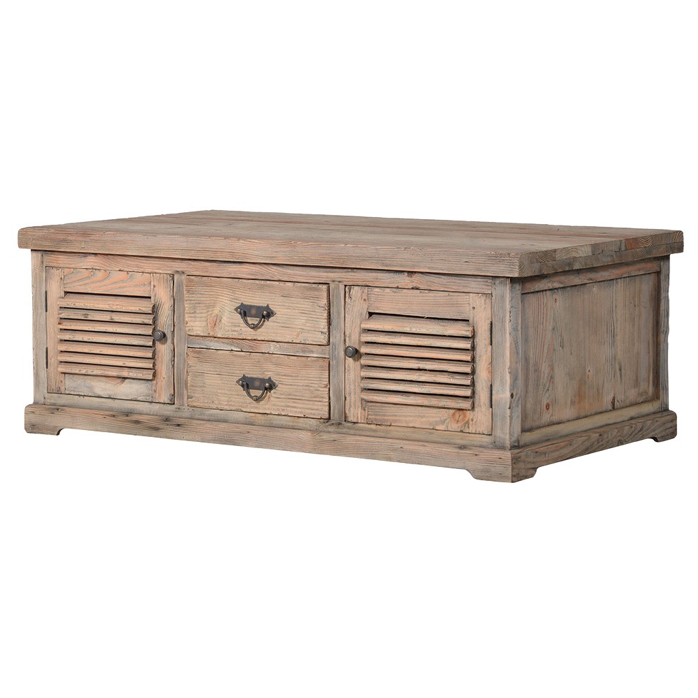 Colonial Reclaimed 2 Door 2 Drawer Coffee Table