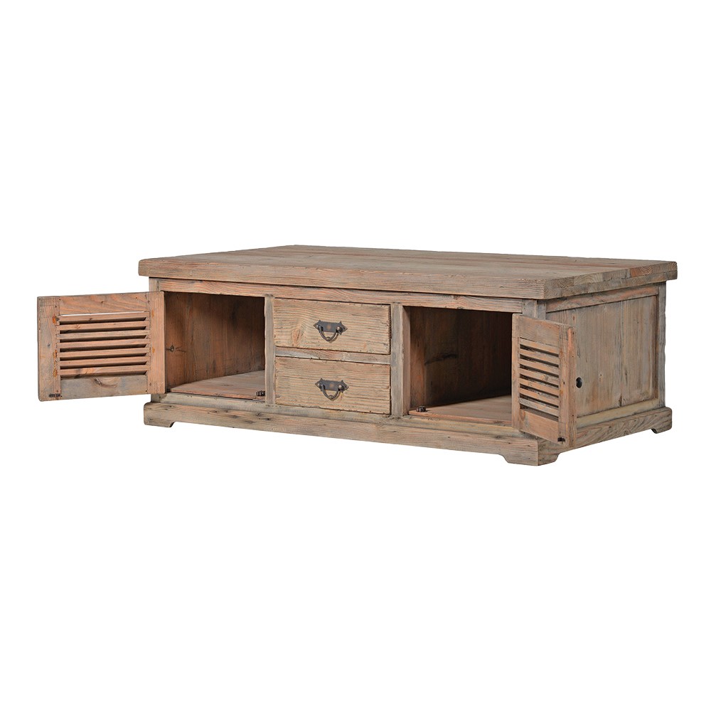 Colonial Reclaimed 2 Door 2 Drawer Coffee Table B