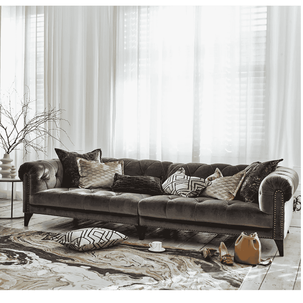 Luisa SHALLOW Four Seat Split Sofa | Fabrics