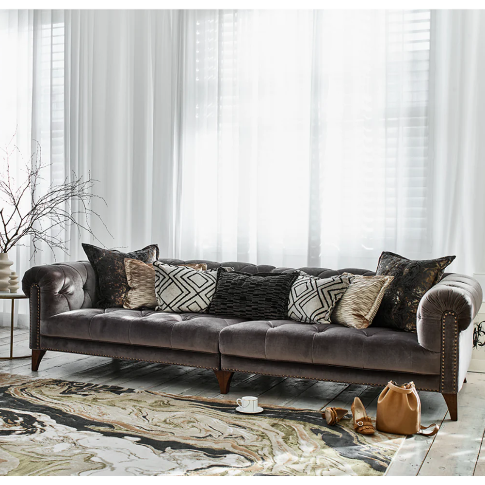 Luisa SHALLOW Four Seat Split Sofa | Fabrics